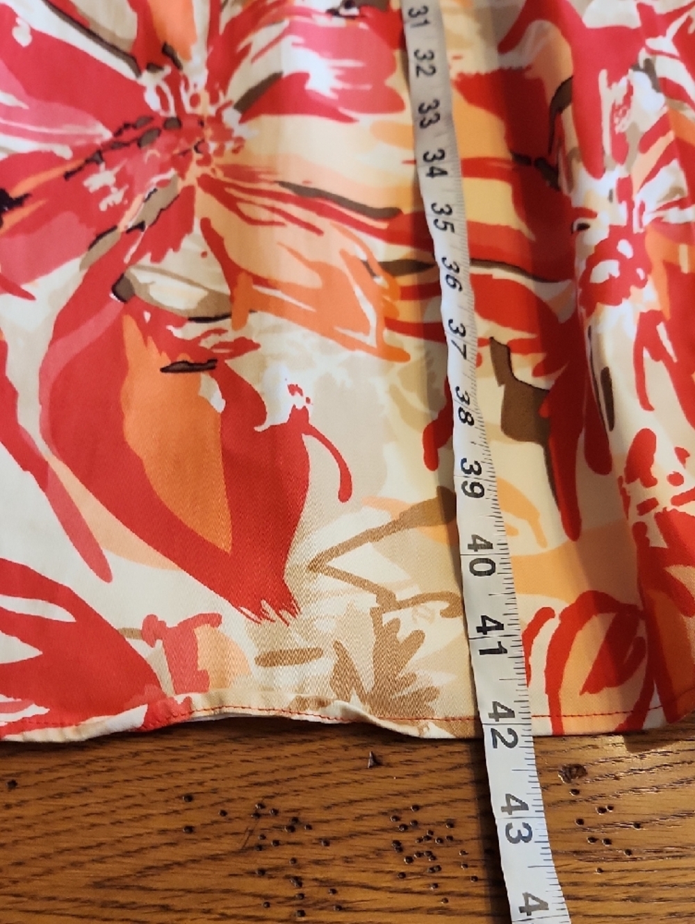 Coldwater Creek Red and Cream Floral Midi Dress - Picture 11 of 13